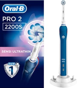 Oral-B Pro-2 2200S elektrisk tannbørste (blå/hvit)