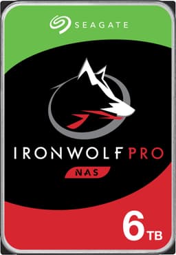 Seagate IronWolf Pro 3.5" intern hårddisk för NAS (6 TB)