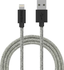 Smartline USB-A till Lightning tygkabel 2 m (grå)