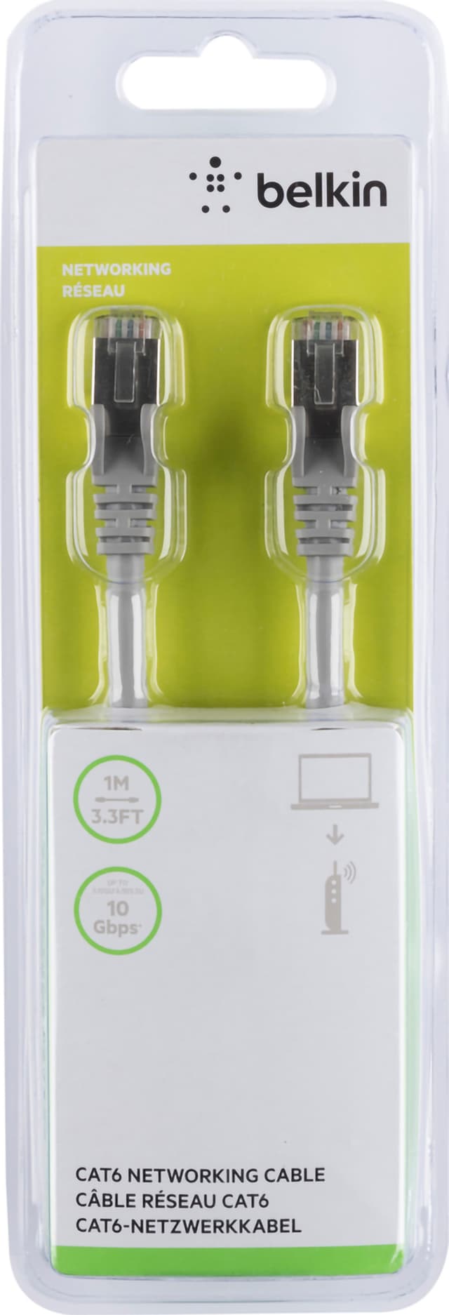 Belkin CAT6 Ethernet RJ45 nätverkskabel (1 m)