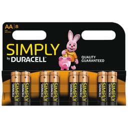 Duracell Symply AA alkaliparistot 8 pk