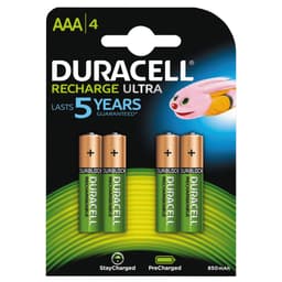 Duracell Recharge Ultra AAA Alkaline-batterier (4-pak.)
