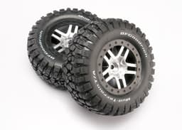TRX-5877 KM2 Mud terrain tires on wheels Slash