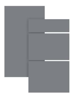 Trend Dark Grey skuffefront til køkken 60x26