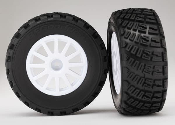 TRX-7473R Tires & wheels, ass, 1/10 Rally