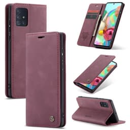 CaseMe Smart Flipdeksel Samsung Galaxy A71 (SM-A715F)  - burgunder