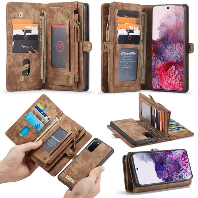 CaseMe Lompakkokotelo 11-kortti Samsung Galaxy S20 (SM-G980F)  - ruske
