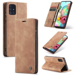 CaseMe Smart FlipCase Samsung Galaxy A71 (SM-A715F)  - ruskea