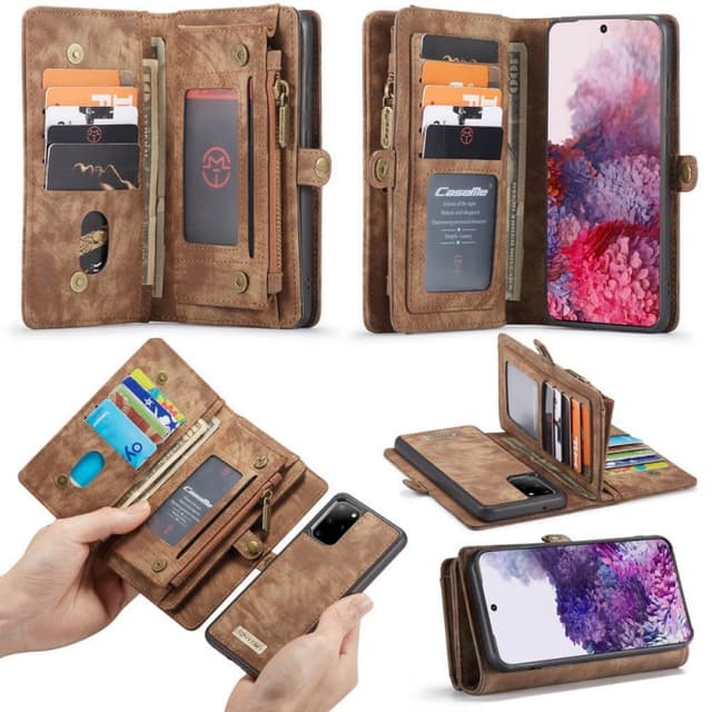 Multiplånbok CaseMe 11-kort Samsung Galaxy S20 Plus (SM-G986F)  - Bru