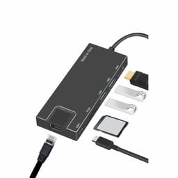8-port USB-C-hub med HDMI, Ethernet, USB, SD / TF-kort