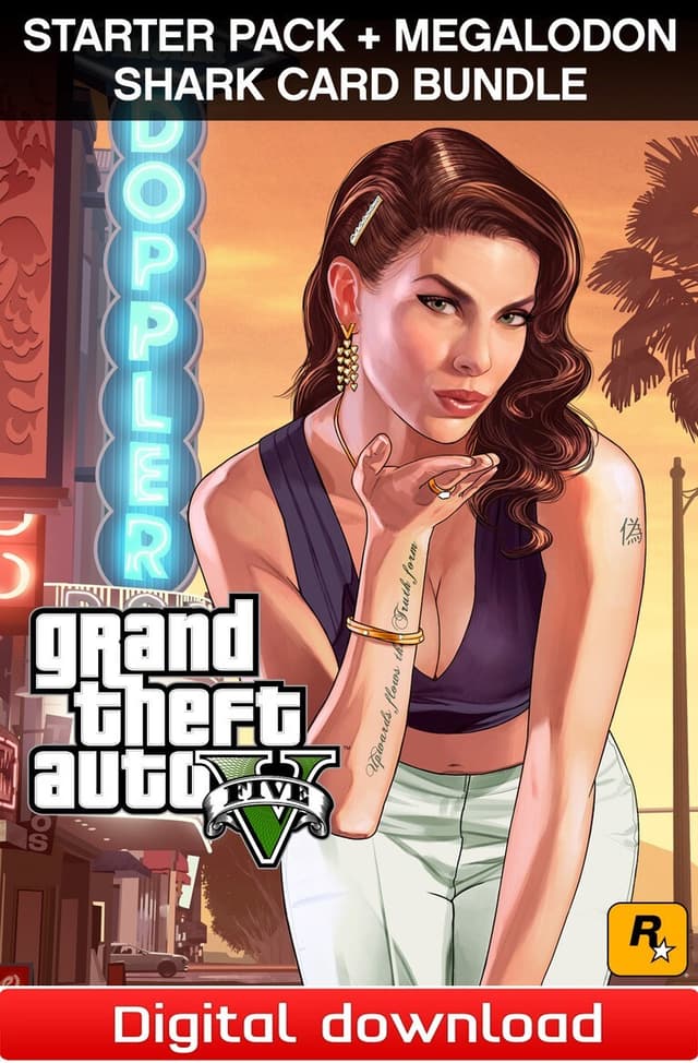 GTA V Premium Online Edition & Megalodon Shark Card Bundle - PC Window