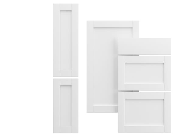 Epoq Shaker Classic White Vitrine hjørnekøkkenlåge 92