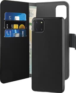 Puro 2in1 Samsung Galaxy Note10 Lite lompakkokotelo (musta)