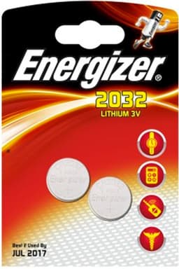 Energizer knapcellebatterier CR2032 (2 stk.)