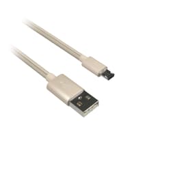 KIT Premium Synkkabel Micro-USB  1m Flettet Kabel Gull
