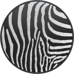 POPSOCKETS Embossed Metal Zebra Avtagbart Grip med stativfunksjon LUXE