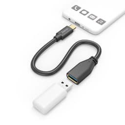 HAMA OTG Kabel USB-C til USB-A Hun 0.15m Sort