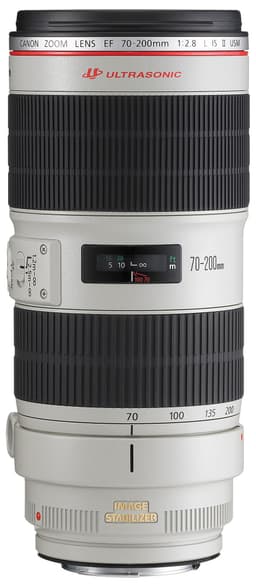 Canon EF 70-200 mm f/2.8L IS USM II objektiv (hvit)