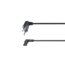 Hama vinklad apparatkabel C7 (3 m/svart)
