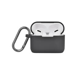 NORTH Airpods Pro Beskyttelsesveske Silikon Karabinkrok Mørk grå