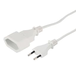HAMA Forlængerledning Euro Hvid 3m