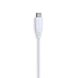 GEAR Ladekabel MicroUSB 0.3m Hvit Rund Kabel
