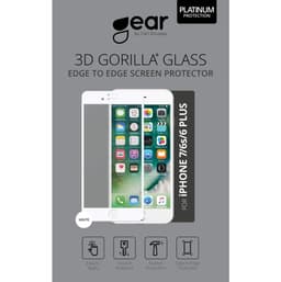 GEAR Herdet Glass 3D Full Cover Hvit iPhone6/7/8 Plus