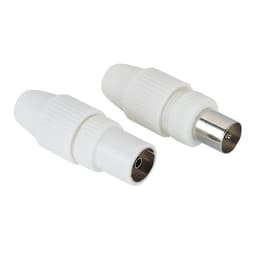 HAMA Adapter Antenne Koax Sett 1xHan,1xHun Klembar Metal ST