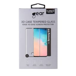 GEAR Herdet Glass 3D Gum Full Cover Svart Samsung S10 inkl. monteringsramme