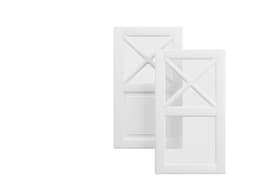 Fasett Mansion Offwhite vitrinlucka helglas till köket 40x92