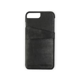 ONSALA COLLECTION Suojakuori  Nahkaa Musta Korttikotelolla Malleille iPhone 6/7/8 Plus