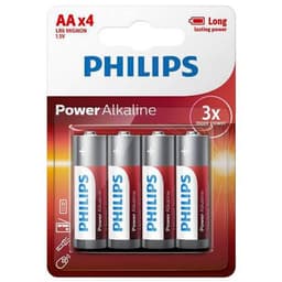 PHILIPS Batteri Alkaliska LR6/AA 4-pack