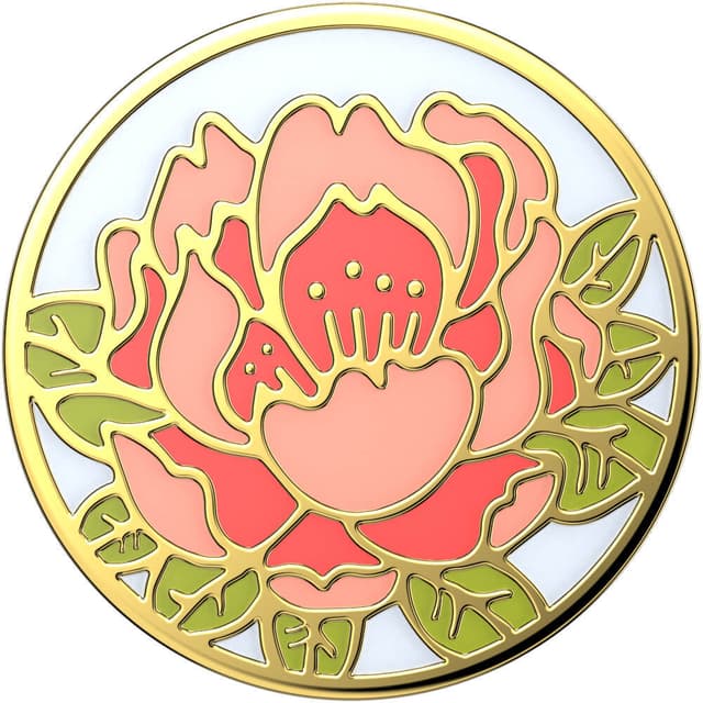 POPSOCKETS Enamel Blooming Peony Pink Aftageligt Greb m. Standerfunktion Premium