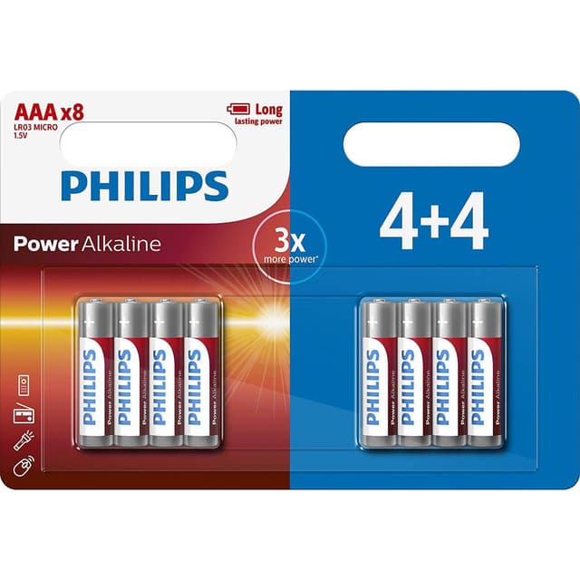 Batteri Alkaliska LR03/AAA 8-pack