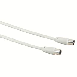Kabel Antenn 75dB 5m Vit Hane-Hona