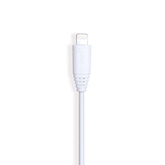GEAR Synkkabel Lightning 1m Hvit MFI Rund Kabel