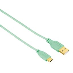 HAMA Kabel USB C Flexislim Grønn 0.75m