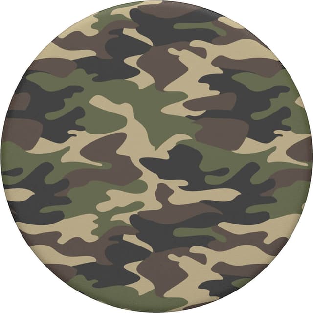 POPSOCKETS Woodland Camo Avtagbart Grip med stativfunksjon