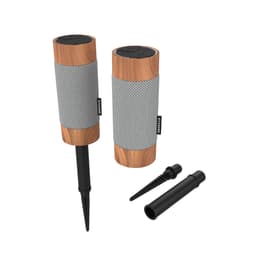 KITSOUND Højttaler Diggit 2-Pak Trådløse Udendørs i Træ