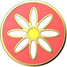 POPSOCKETS Enamel Quaint Daisy Coral Aftageligt Greb m. Standerfunktion Premium