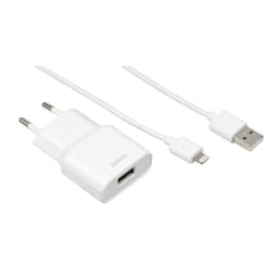 HAMA Lader 220V Lightning 2,4A løs kabel Hvit MFI