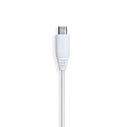 GEAR Synkkabel MicroUSB 1m Hvit Rund Kabel