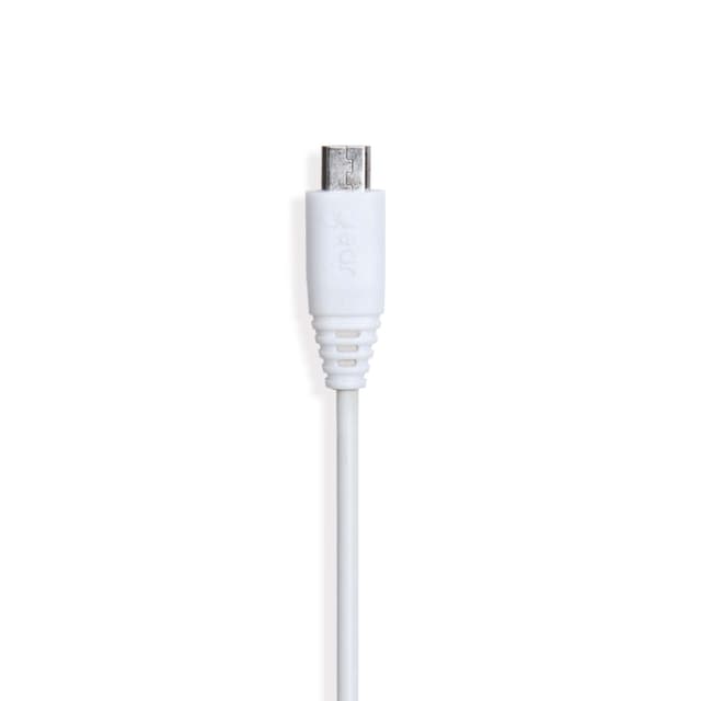 GEAR Synkkabel MicroUSB 1m Hvit Rund Kabel