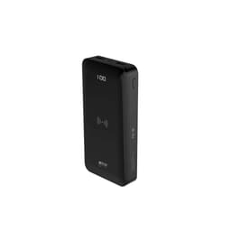 GEAR Powerbank 20 000mAh LiPolymer 5W-QI 18W-PD 3A 1xUSB-C 2xUSB-A 1xMicroUSB LEDindikaattor Musta