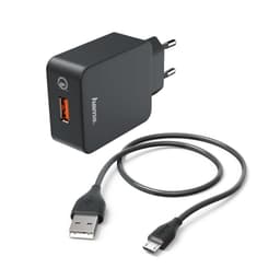 HAMA Lader 220V QC 3.0 3A + MicroUSB Kabel 1.5m Sort