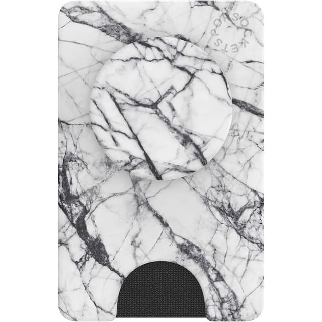 Popsockets PopWallet med aftageligt mobilgreb (Dove White Marble)