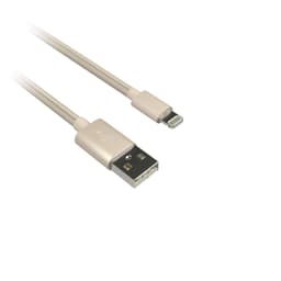 KIT Premium Synkkabel Lightning 1m Flettet Kabel Gull MFI