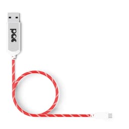 PAC Ladekabel Lightning 1m Rød LED Belyst Kabel