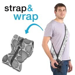 MIGGO Kamera Wrap/Rem 90 DSLR Pebble Road Hvid/Grå