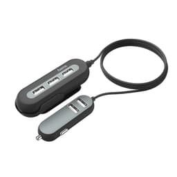 HAMA Lader 12V 2+3xUSB 10A Til For- og Bagsæde